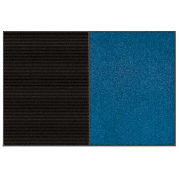 Enclosed Corkboard, 1 Door, 60"x36", 4" Fra, UV3403-BLACK-COBACC